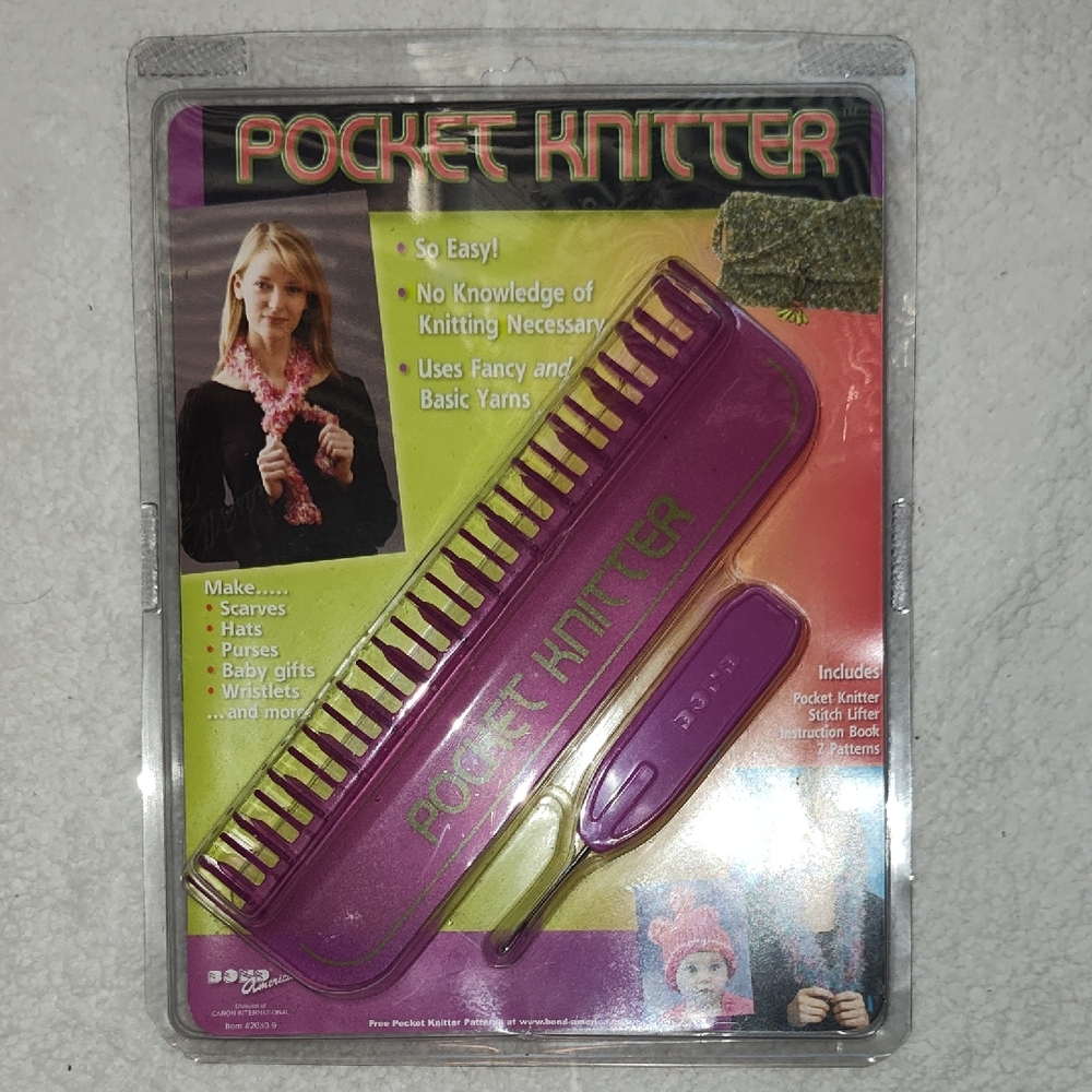 Pocket Knitter Purple Knitting Tool Set